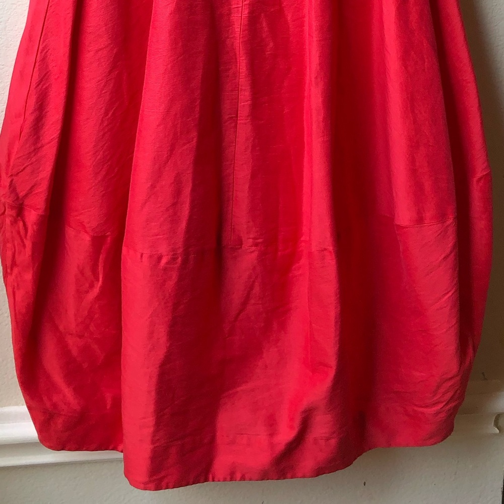 COS Women's Red Dress With Cocoon skirt CORAL - 4 - Picture 10 of 15